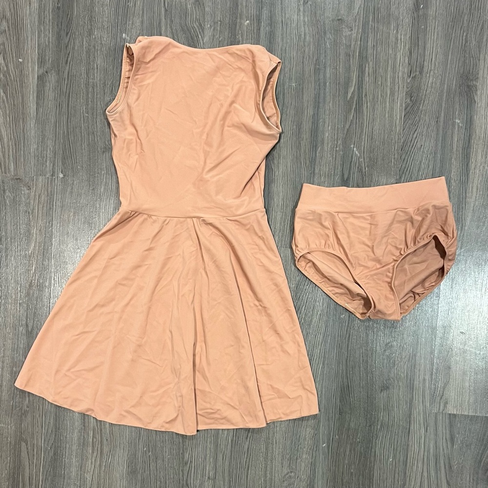 Custom Nude Low Back Dress Dance Costume